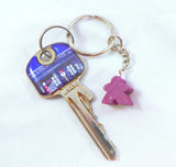 Meeple keychain in a variety of colours, a great geeky board game themed gift