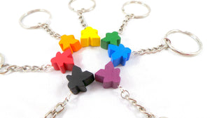 Meeple keychain in a variety of colours, a great geeky board game themed gift