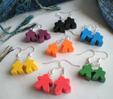 Mini Meeple rainbow necklace, unisex pride flag jewellery for board gamers, LGBTQA+