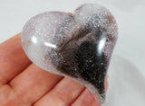 Resin pet memorial heart with glitter and hair or fur