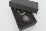 Teardrop memorial ash urn jewellery set