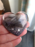 ASH AND FUR pet memorial palm stone heart made from Eco friendly resin, cremation gift keepsake in a choice of colours