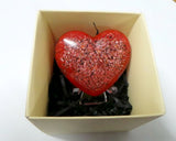 Resin palm stone memorial urn heart in a choice of colours, ash keepsake